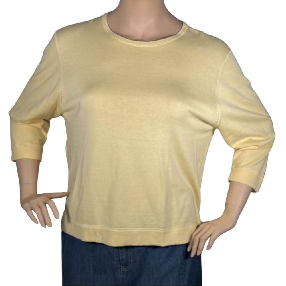 Eddie Bauer Light Yellow Cotton Sweatshirt Size XXL